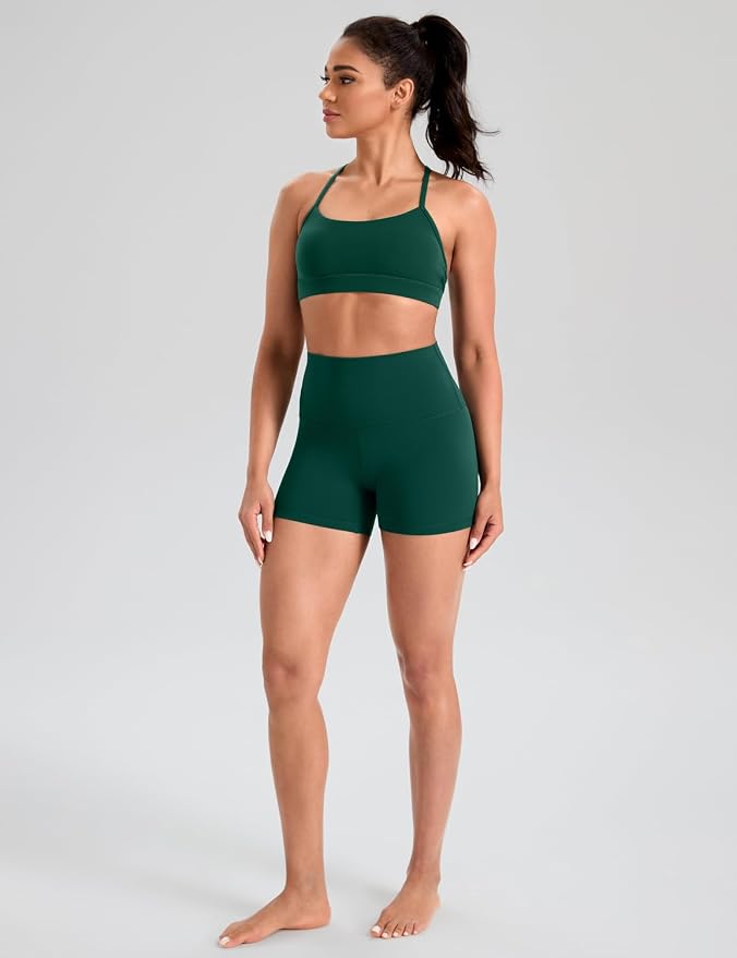 HeyNuts to Freest Womens Y Back Sports Bra, Spaghetti Strap Racerback Low Impact Workout Yoga Tops Padded A-C Cups *Updated