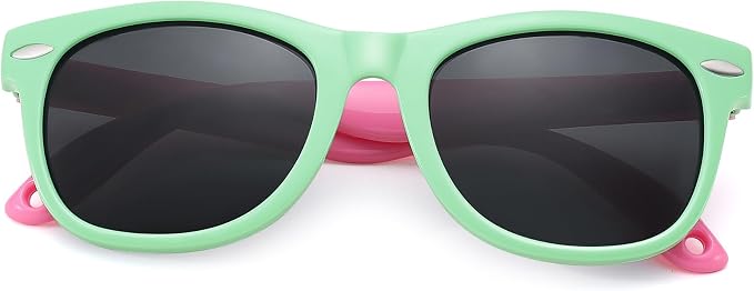 Polarized Baby Sunglasses with Strap - Unbreakable Flexible Infant Sunglasses for Toddlers Age 0-24 Months