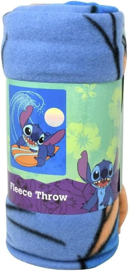 Disney Lilo and Stitch 45 x 60 Inch Fleece Throw Blanket