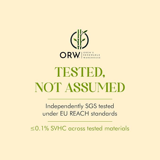 ORW Cork Yoga Block – FSC Natural Cork, 9”x6”x3”, 1.5 lb Dense Stability Block, Non-Slip Grip, REACH Tested