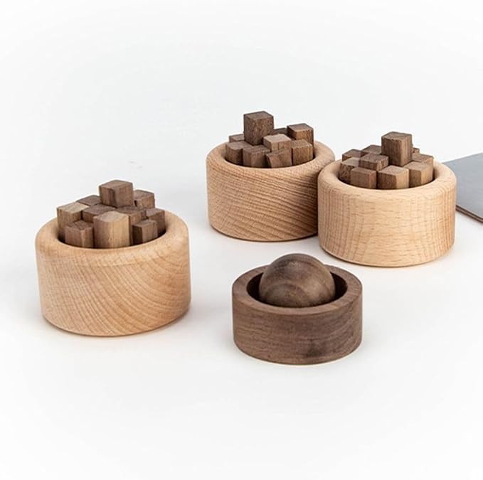 Aromatherapy Diffuser Spheres, Woodpile Essential Oil Diffusers, Wooden Diffuser for Car Home Office Bedroom Decoration(Beech-Style B)