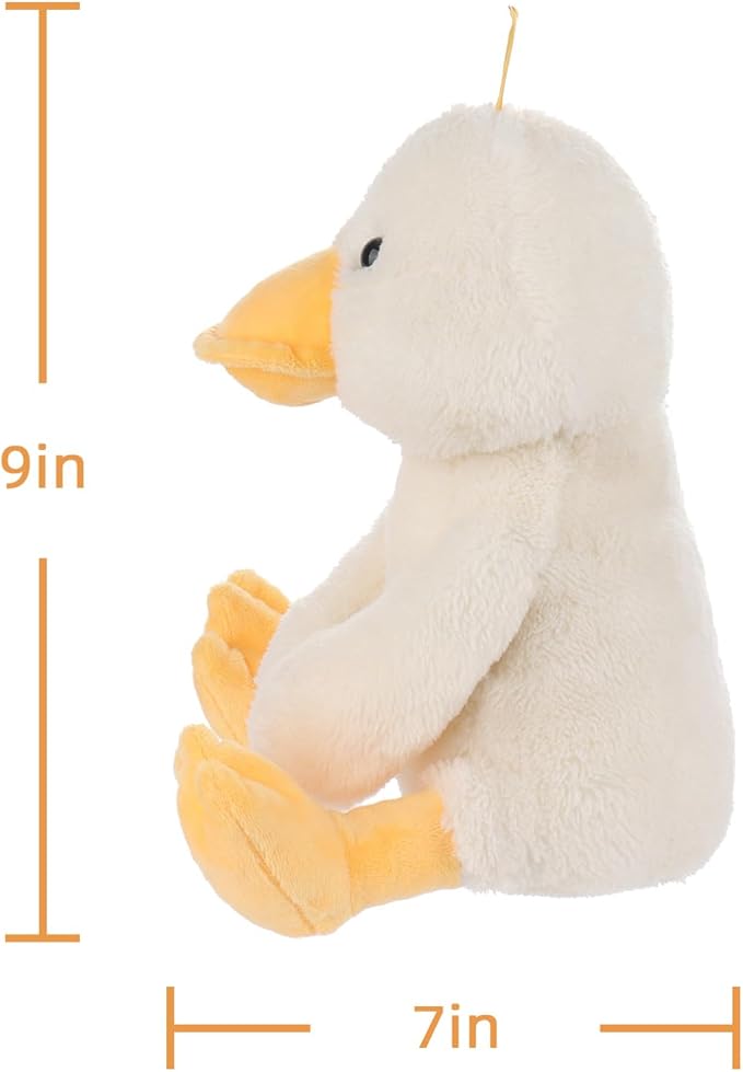 Apricot Lamb Toys Plush White Velvet Duck with Thin Foot Stuffed Animal Soft Cuddly Perfect for Kids