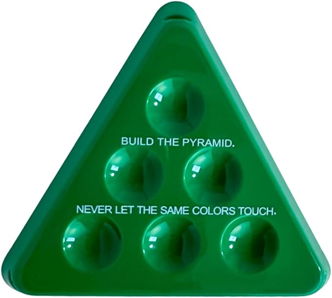 Smarts Pyramid™ 3-Layer Brain Teaser Puzzle – Sports Edition (Baseball, Basketball, Golf, Smiley) (Basketball)