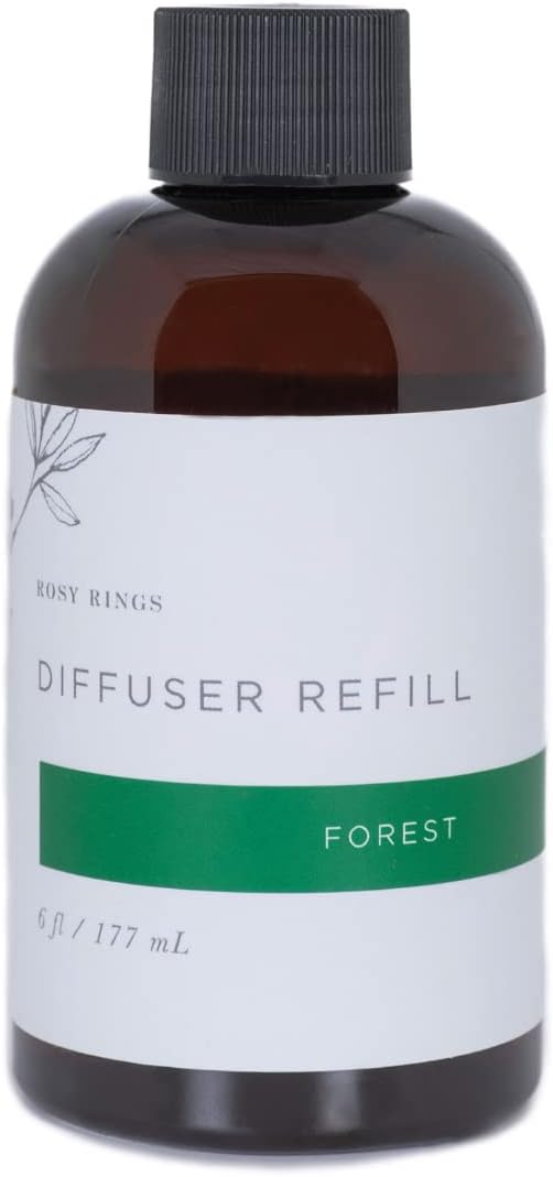 Rosy Rings Fragrance Diffuser Oil Refill 6oz - Aromatherapy, Scented Air Freshener Deodorizer Oil, Scented Refill for Home, Kitchen, Living Room, Decor Humidifier Essential Oils Woodsy Scent (Forest)