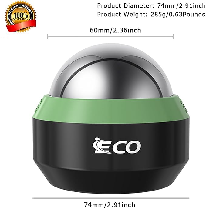 iECO Cold Massage Roller Ball - Ice Roller Ball for Muscles Deep Tissue, Cold & Heat Therapy, Plantar Fasciitis Roller