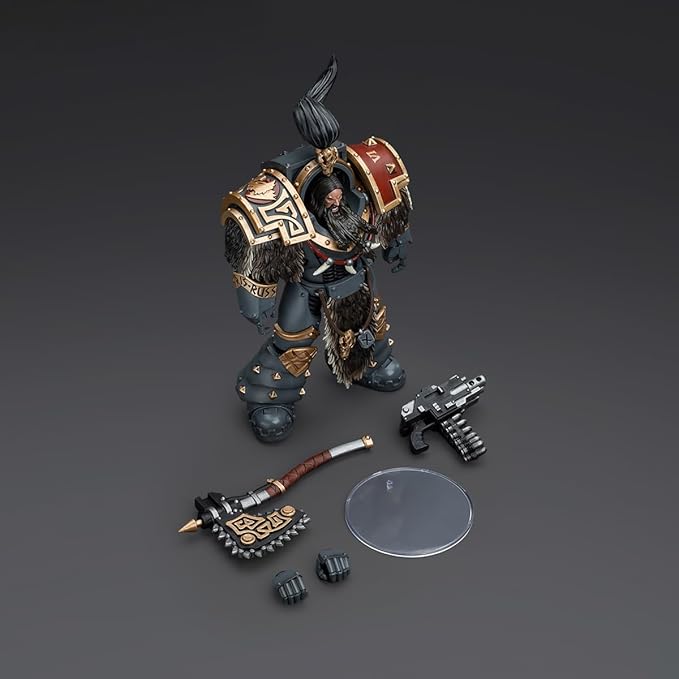 JOYTOY Warhammer 40K 1/18 Action Figure Space Wolves Varagyr Wolf Guard Squad Varagyr Terminator 1 The Horus Heresy 5.59 inch Collection Model