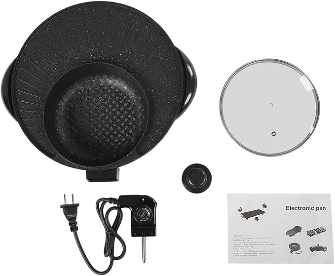 Hot Pot and Grill Combo Electric 2 in 1 Korean BBQ Grill Indoor Shabu Shabu Pot Electric Hot Pot with Grill for Hotpot BBQ, Barbecue & Grill (1350W)