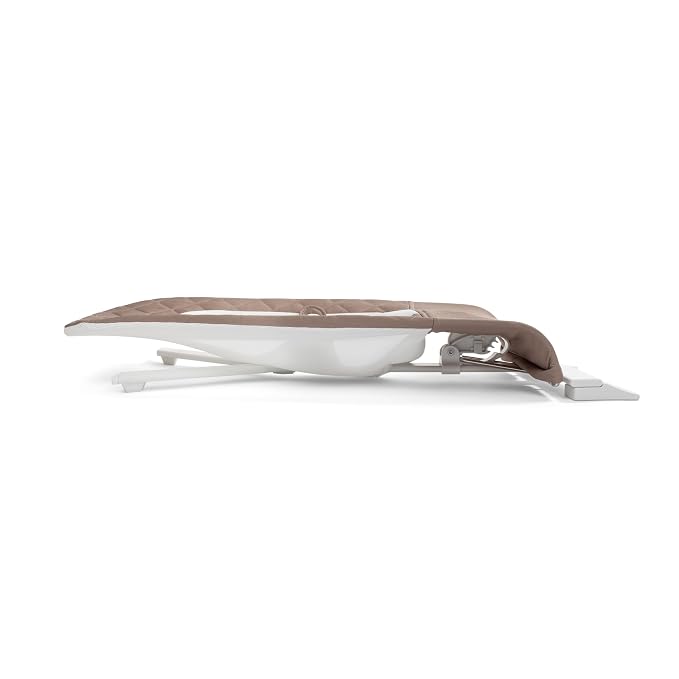 Baby Delight Alpine Deluxe Portable Baby Bouncer | Infant | 0-6 Months | 100% GOTS Certified Organic Cotton Fabric | Organic Mocha