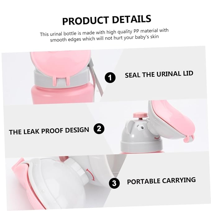 GARVALON Car Toilet for Boys and Girls Portable Urinal Urinal Bottle Easy Potty Training Aid Compact for Travel for Boys Girls Toddlers
