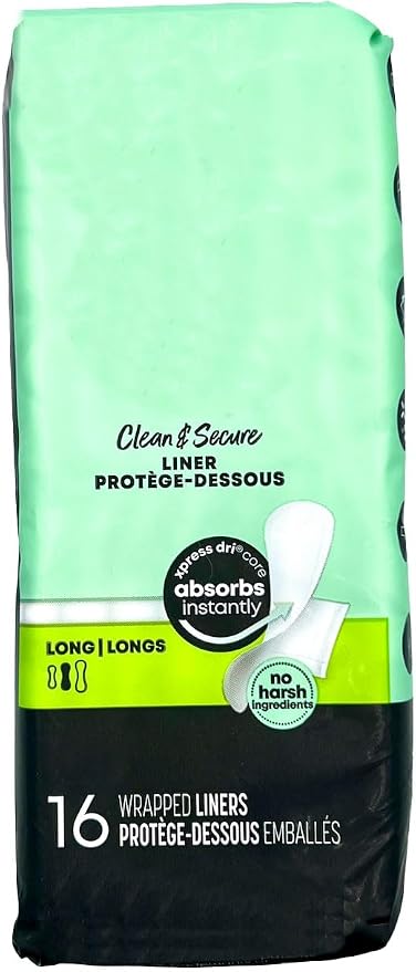 Feminine Liners, Pads, Long, Individually Wrapped, No Harsh Ingredients