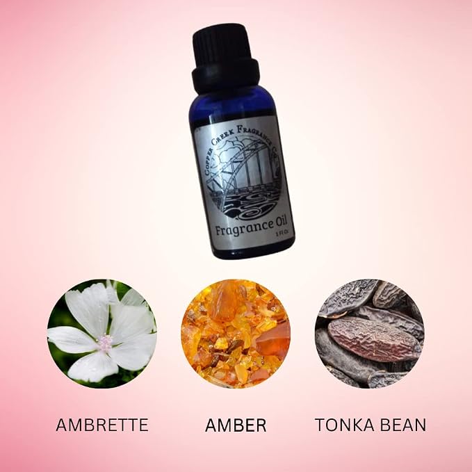 Copper Creek Amber Tonka Bean (Type* Compatible with) Scented Crafting Fragrance Oil for Bath and Body Products, Perfumes and Candles, 1 Oz