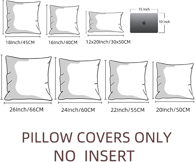 Fancy Homi 4 Packs Decorative Throw Pillow Covers for Living Room Couch Bed, Modern Farmhouse Boho Home Décor Accent Cushion Case, 26" x 26", Coral