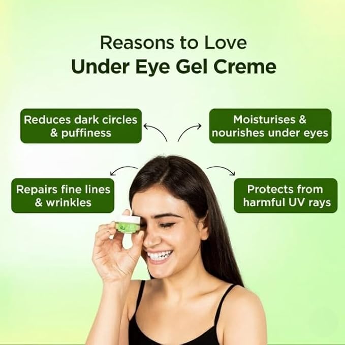 Organic EyeLift Hydrating Natural Under Eye Cream Gel for Dark Circles, Puffy Eyes, Wrinkles & Fine Lines for Women & Men, 20 gm (pack of 1)