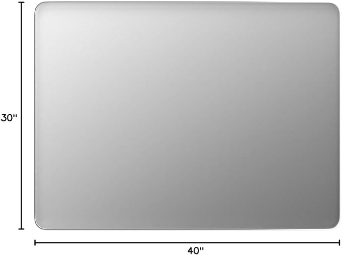 LOAAO 40X30 Inch Brushed Nickel Bathroom Mirror | Rounded Rectangle, Silver Metal Frame, Anti-Rust, Tempered Glass, Hangs Horizontally or Vertically