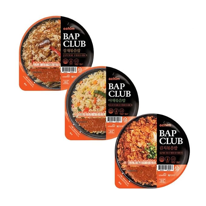 Kimchi Fried Rice Microwavable, Spicy Korean Food, Instant Rice Bowls, 12 Pack