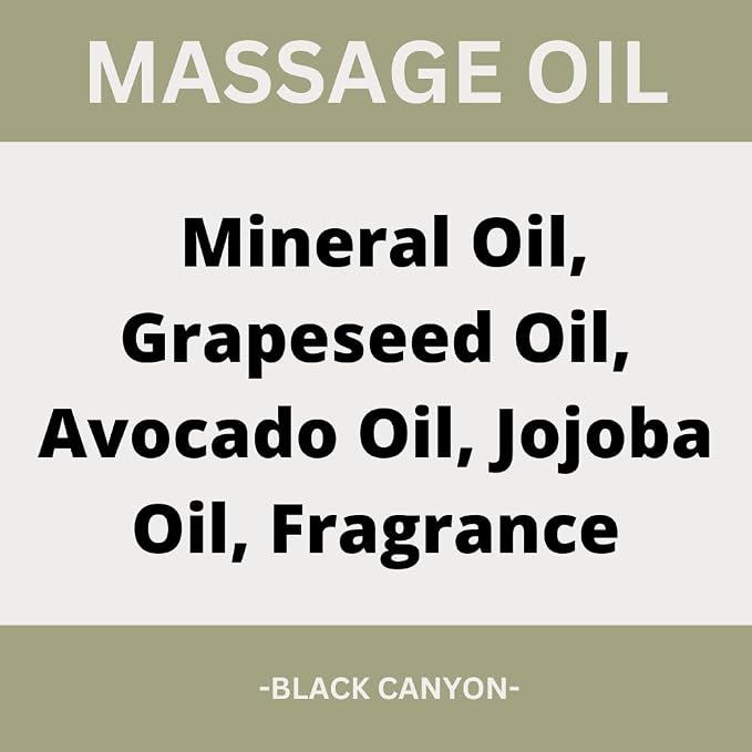 Black Canyon Sweetgrass Cedar & Sage Scented Massage Oil, 12 Oz