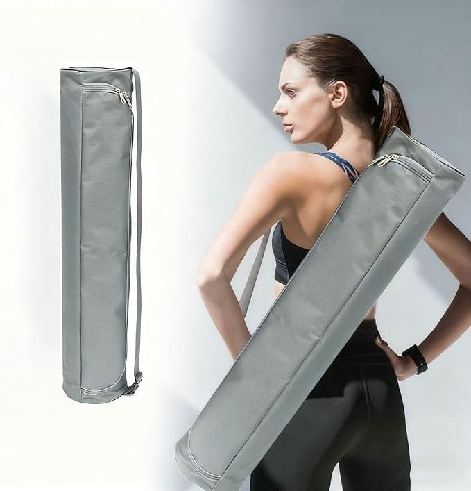 Yoga Mat Storage Bag with Adjustable Strap Water-proof Oxford Cloth Carrier for Travel & Gym (72x16x16cm, Grey)