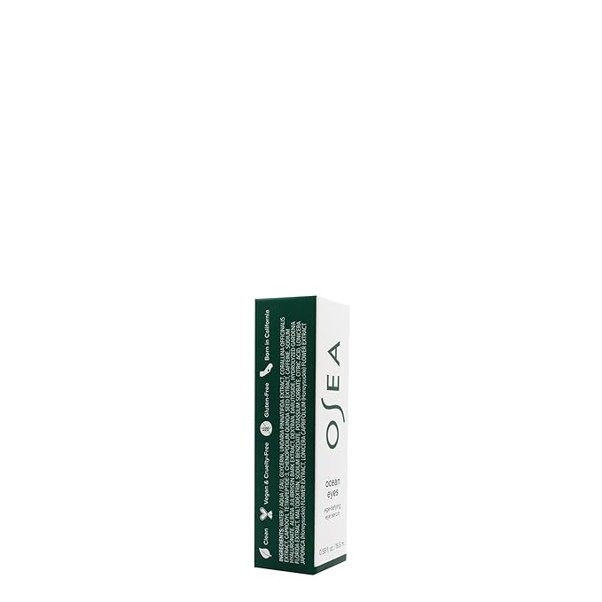 OSEA Ocean Eyes® Age-Defying Eye Serum - For Dark Circles, Puffiness - Cooling Roller Ball Applicator - Hyaluronic Acid, Peptides - Clean Skincare - Vegan & Cruelty-Free Anti-Aging Under Eye Treatment