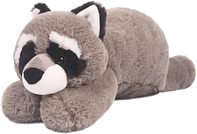 ARELUX Soft 18in Raccoon Stuffed Animals: Raccoon Plush Cute Cuddly Body Pillow Hug Sleeping Fluffy Wild Animal Toys Bed Decor Plushie Doll Friends Family Member
