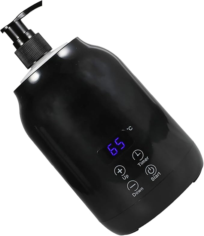 Massage Oil Warmer with LED Display Touch Control, 30 to 65℃ Temperature Adjustable, Electric Heater for Fast Heating Body Lotion Lube Gel Cream for Home Beauty SPA Salon