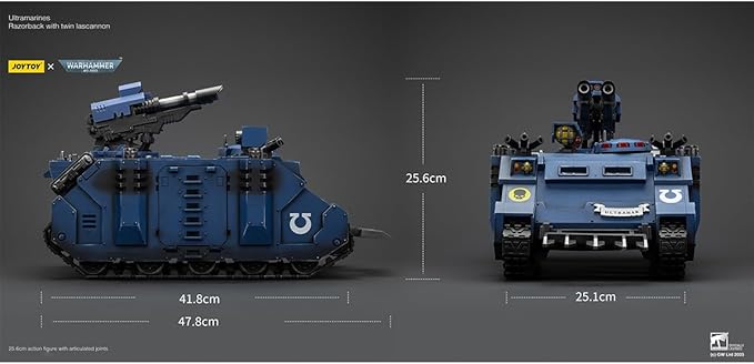 JOYTOY Warhammer 40k Ultramarines Razorback with Twin lascannon 1:18 Scale Action Figure Mecha Joy Toy Collection Model 10in