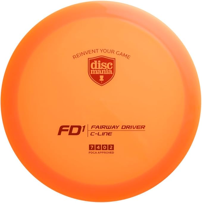 Discmania C-Line FD1 Disc Golf Fairway Driver | Stable Fairway Driver for Precision Shots | Durable C-Line Plastic | Ideal for Windy Conditions, Sidearm & Flex Shots | 170-175g
