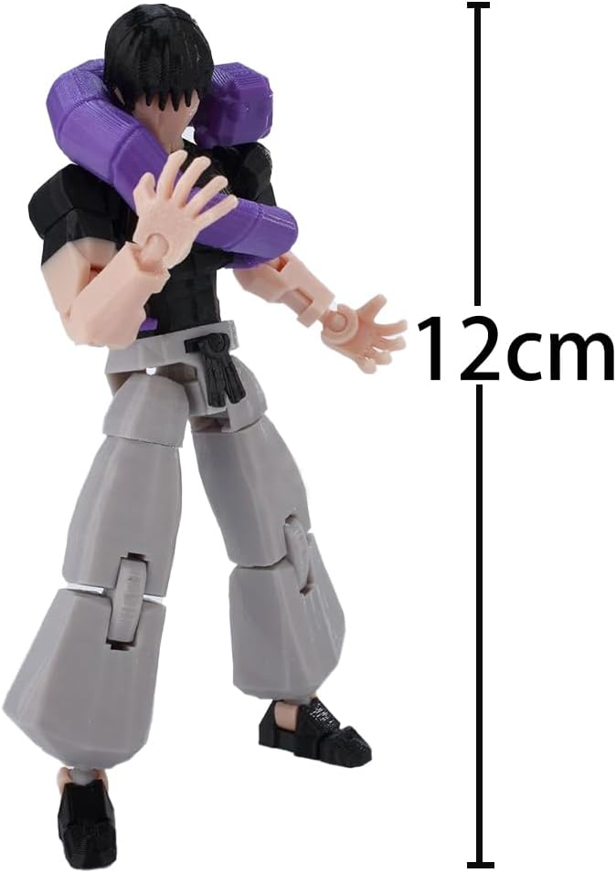 JJK Figure Gojos Action Figure Fushiguro Toji 3D Printed Figurine, Movable Joints Interchangeable Prats, Mini Anime JJK Statue Collectible