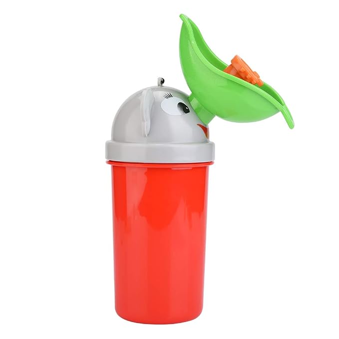 Portable Potty Urinal, Leakproof Reusable Emergency Pee Cup with Strap and Silicone Seal for Travel Camping Baby Kids Princess Style ABS Yellow 18.5 x 8.5 x 8.5cm 1 Pack