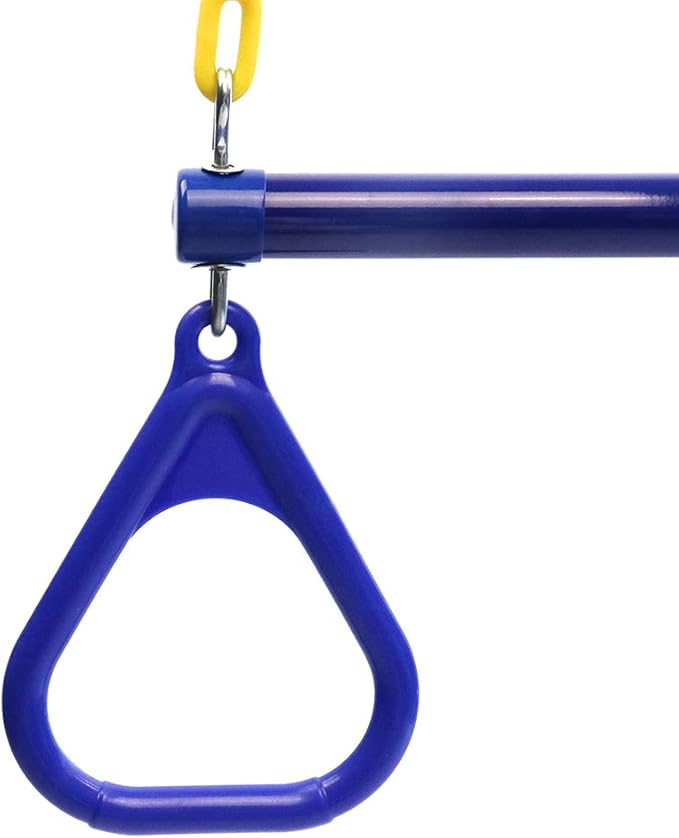 18" Trapeze Swing Bar Rings 48" Heavy Duty Plastic Coated Chains Swing Set Accessories Playground Swing Seat…