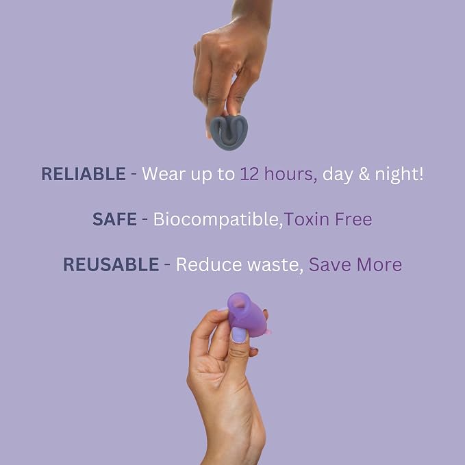 Menstrual Cups with Sterilising Cup & Gel Wash - Reusable, Easy to Use, Pack of 2 in Small & Large Size