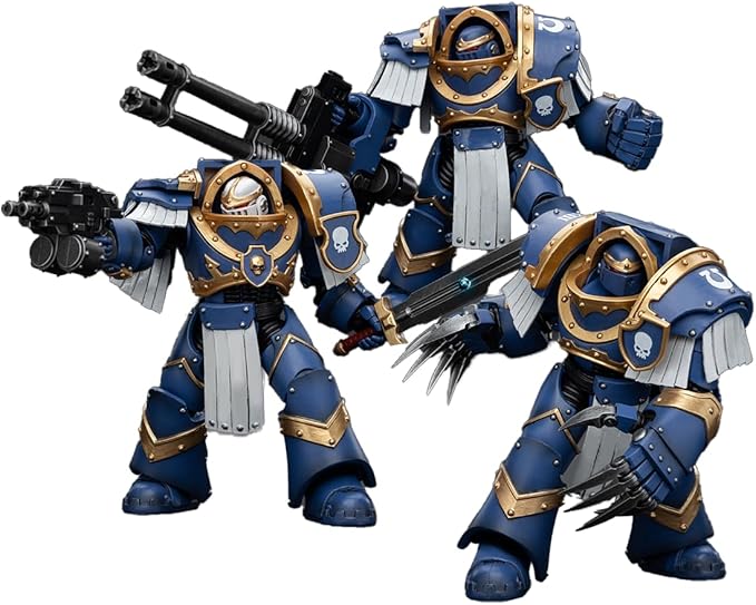 JOYTOY Warhammer 30K The Horus Heresy 1/18 Action Figure Uitramarines Cataphractii Terminator Squad 3PCS Collection Model
