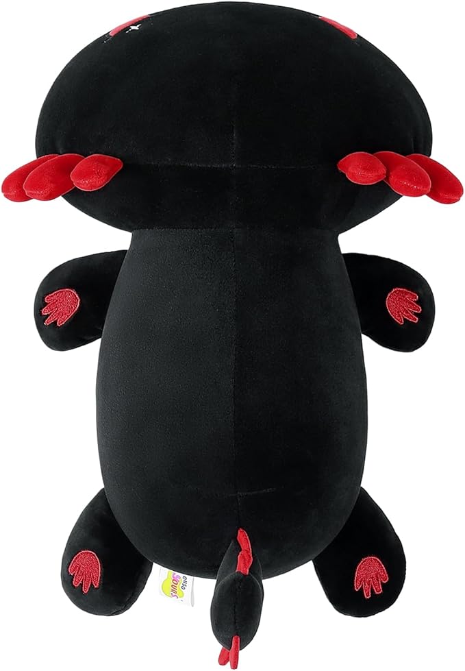 Onsoyours Cute Axolotl Plush, Soft Stuffed Animal Salamander Plush Pillow, Kawaii Plushie Toy for Kids (Black Axolotl A, 13")