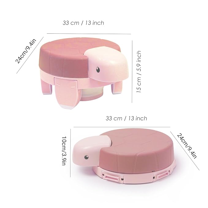 Portable Potty Seat for Toddler Travel, 3-in-1 Multi-use Plastic Foldable Portable Toilet for Kids