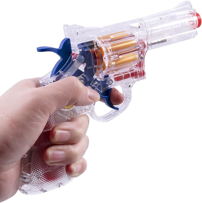 Clear Housing Toy Revolver Foam Blaster with Elite Soft Foam Darts for Nerf Guns Toys Gun Set for Kids Ages 5 6 7 8 Medium