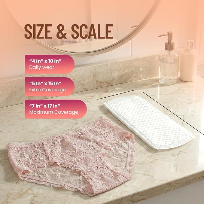 ProCure Panty Liners for Women 7X 17 Inch(Extra Wide) - Bladder Control & Light Absorbency Protection, Adhesive Disposable Liners