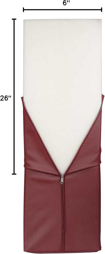Master Massage Semi-Round Bolster Bolster, Burgundy Red, 6 Inch