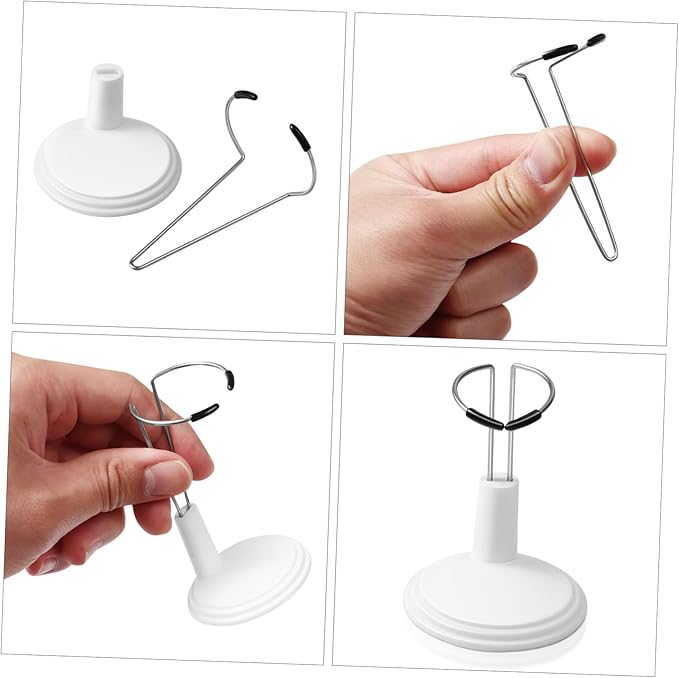 STOBOK White Doll Stands Suppprt: 4pcs Doll Display Holder Action Figures Stand Figurine Stand for Mini Dolls