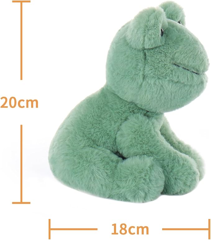 Apricot Lamb Soft Cuddly Green Plush Frog Stuffed Animal Perfect for Child - 8 Inches