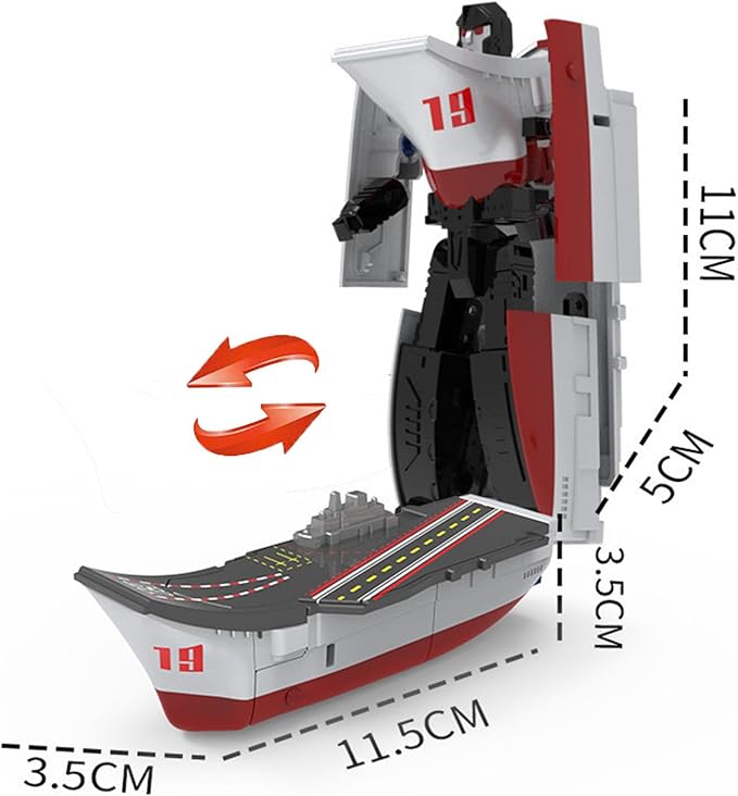 Collectible Vehicles Transformer Robot Ornaments, Military Vehilce Submarine Aircraft Carrier Fighter Model Crafts Home Office School Park Room Desk Decoration (Aircraft Carrier)
