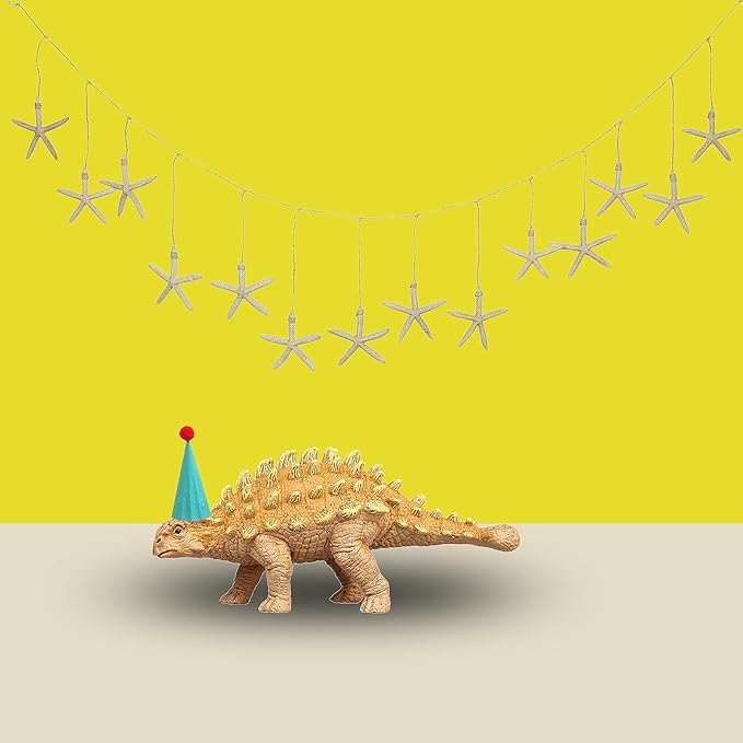 Gemini&Genius Ankylosaurus Dinosaur Toy Action Figure, Saichania Toy, Gift, Xmas Stocking Stuffer, Birthday Cake Topper, Family Party Gift for Kids 3 Year Olds and Up