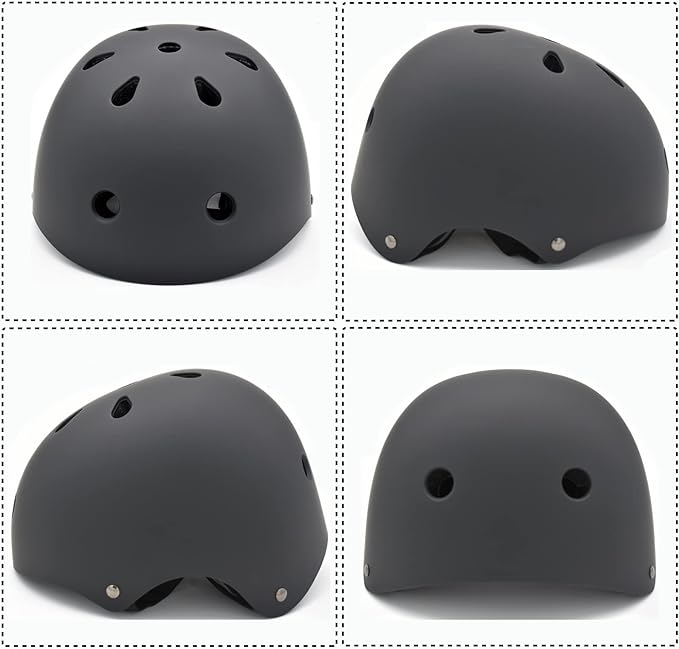 Kids Bike Helmet Set Adjustable for Children, Boys, Girls and Teenagers Aged 3-8 Years Includes Elbow, Knee, Wrist Guards Children's Helmet Protection Set for Bikes SkateboardsRollerskates