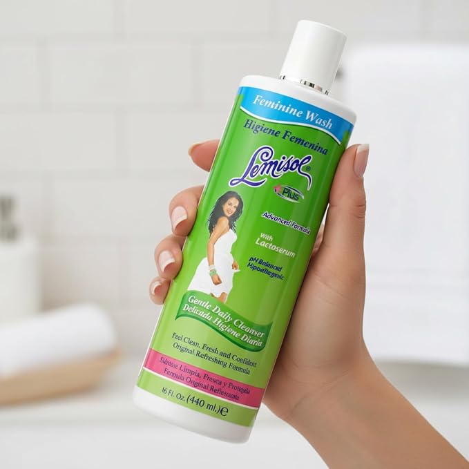 Lemisol Plus Feminine Wash, Daily Cleanser, Hypoallergenic, 16 FL Oz Bottles (Pack of 2)
