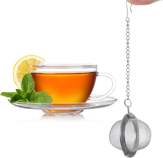 20Pcs Stainless Steel Mesh Tea Ball, 2 inches Tea Strainers, Loose Leaf Teas Infuser, Strainer Filters for Leaf Teas, Flavoring Herbal Spices, Seasonings