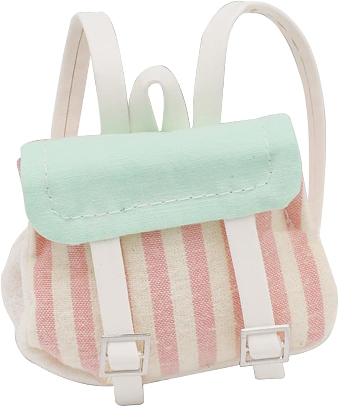decorational Backpack for Labubu Backpack (15cm & 17cm Monster Keychain, Macaron/Have a seat/Energy). Clothing Accessories for popmart 6.7" Blind Box.(Pink)
