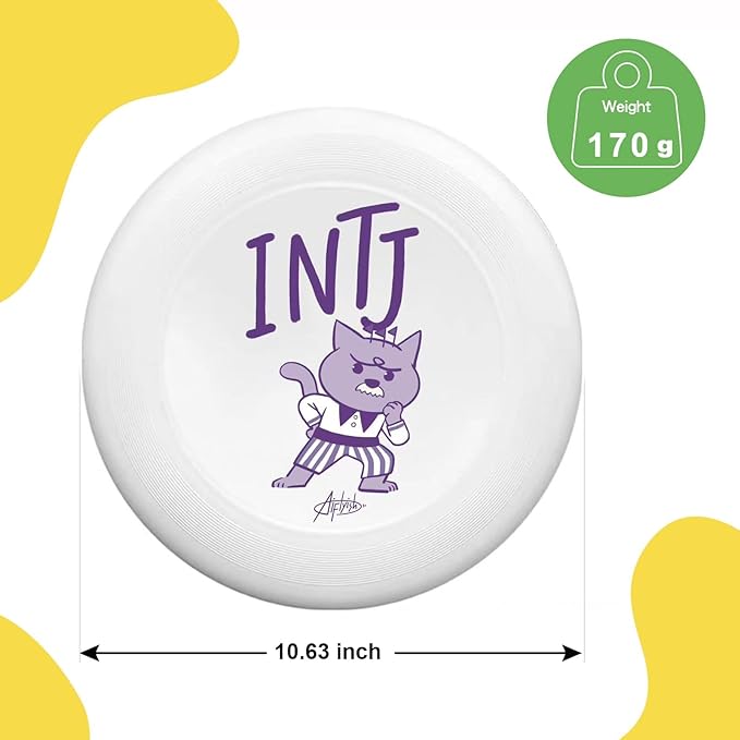 Social Gift & Team Activity Flying Disc, 10.63 Inch MBTI Flyer Disc Lightweight Durable for Outdoor Beach Park Backyard Game - 170g
