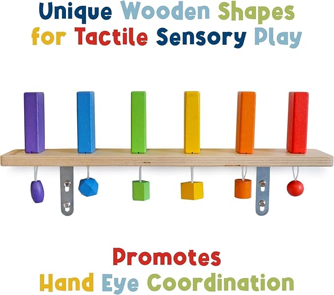 Wooden Falling Domino Wall/Stand; Colorful Toppling Domino Blocks for Kids