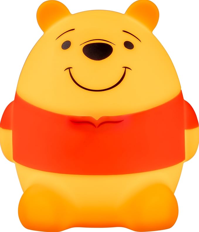Disney Winnie the Pooh Squish Light, Night Light for Kids, USB Lamp, Battery Operated, Dimmable, Ideal for Bedroom, Playroom, Living Room, and More, 83189