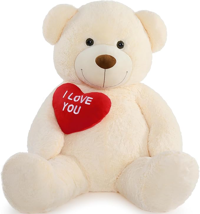 MaoGoLan Big Teddy Bear 5 Feet Tall - I Love You Red Heart Giant Stuffed Animal for Girlfriend, Boyfriend, Wife, Lover - Valentine's, Anniversary, Birthday