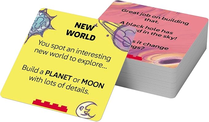 Lego Recreate Activity Cards – Space | Outer Space Building Game with 30+ Activity Cards & 25 Lego Elements | Ages 6+