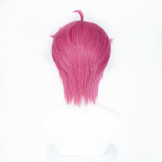 Anime Cosplay Wig Rose Red Men's Short Hair Halloween Party Costume Wigs